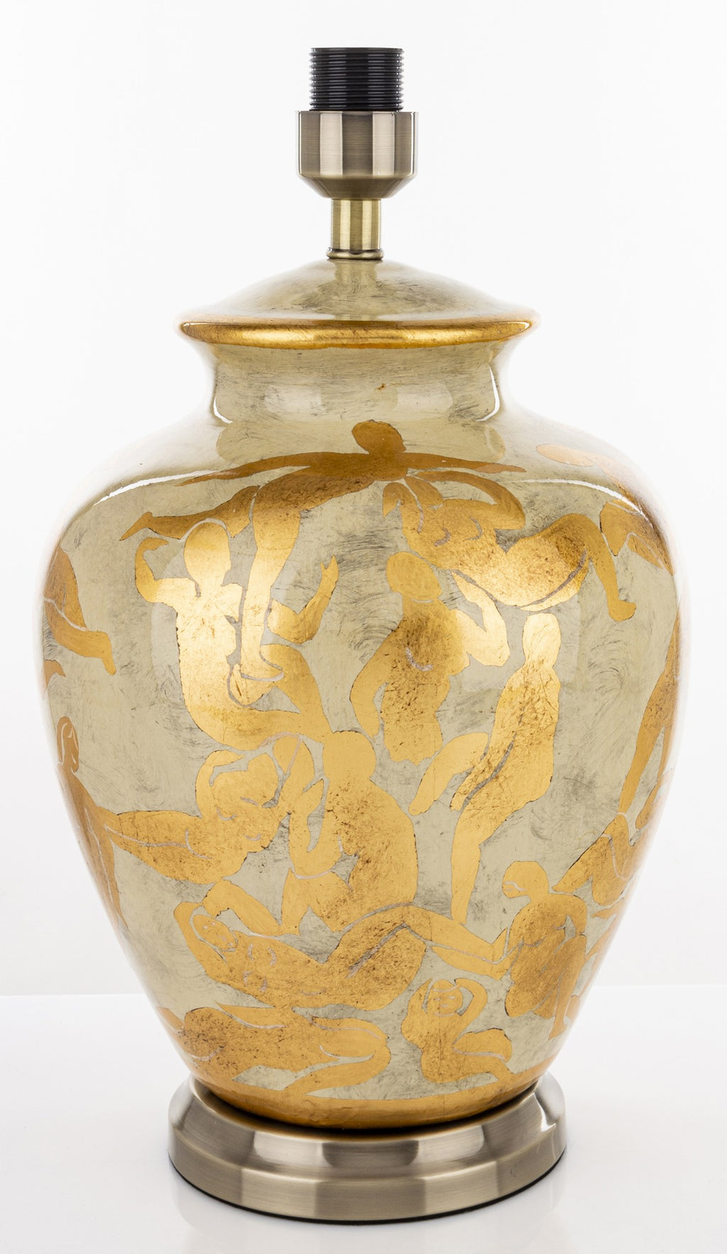 Šviestuvas su aukso spalvos stovu