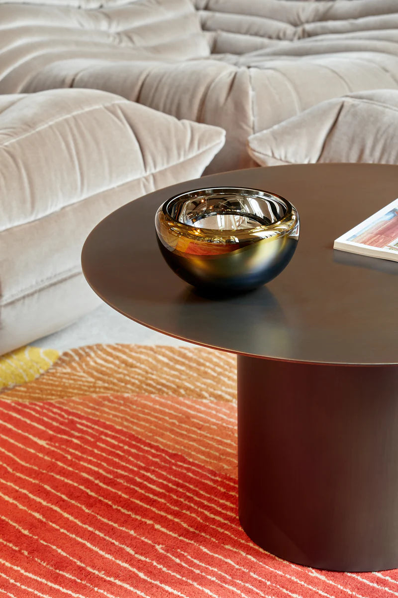 Apvalus gintaro spalvos dubuo