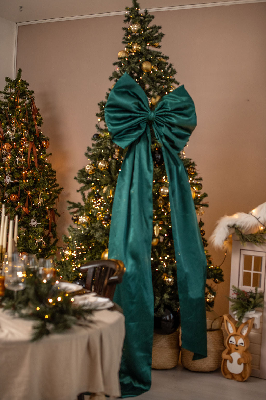 Prabangus kaspinas, žalias