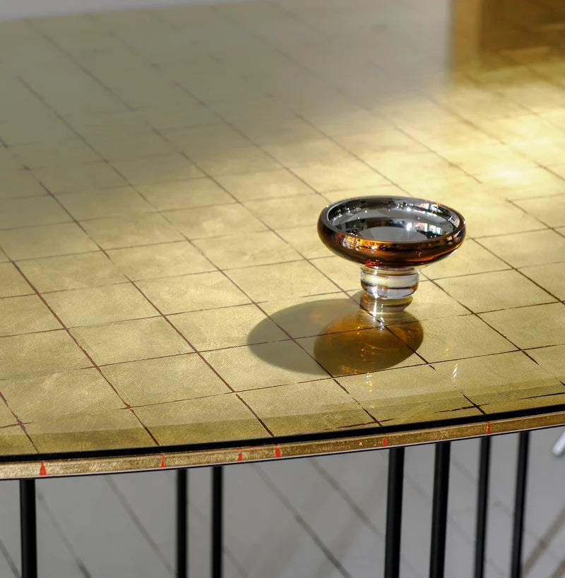 Apvalus gintaro spalvos dubenėlis