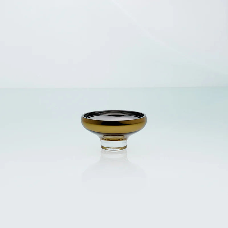 Apvalus gintaro spalvos dubenėlis