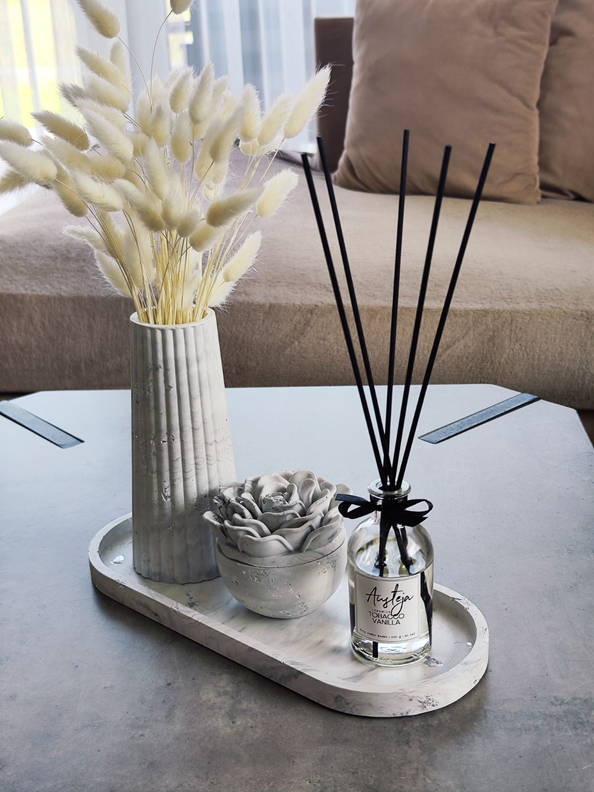 Dekoratyvinis komplektas pilkas