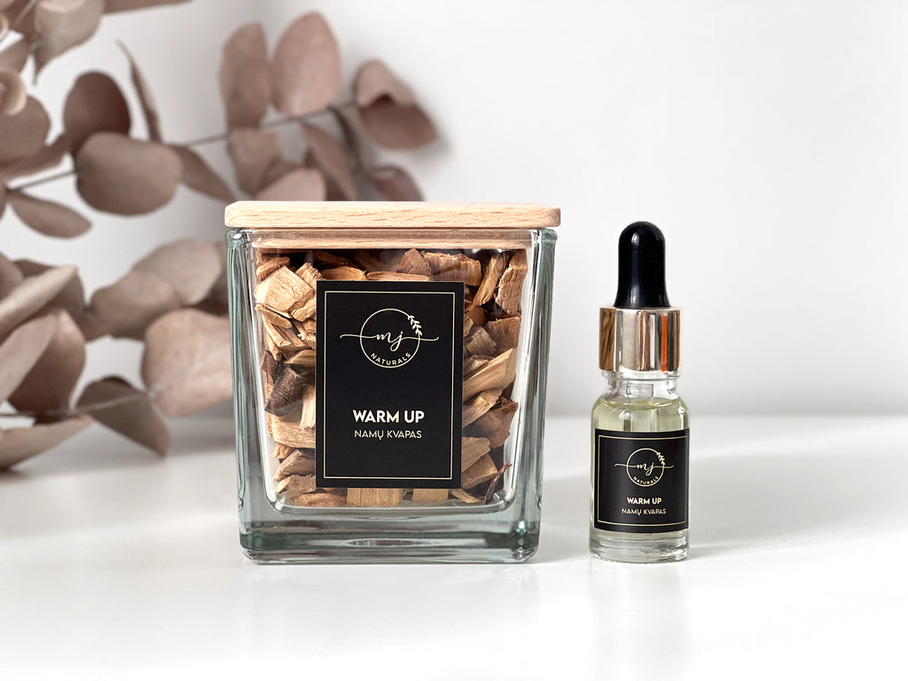 Namų kvapas su mediena WARM UP