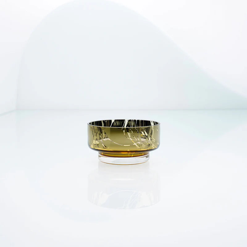 Nedidelis aukso spalvos margas dekoratyvinis dubenėlis