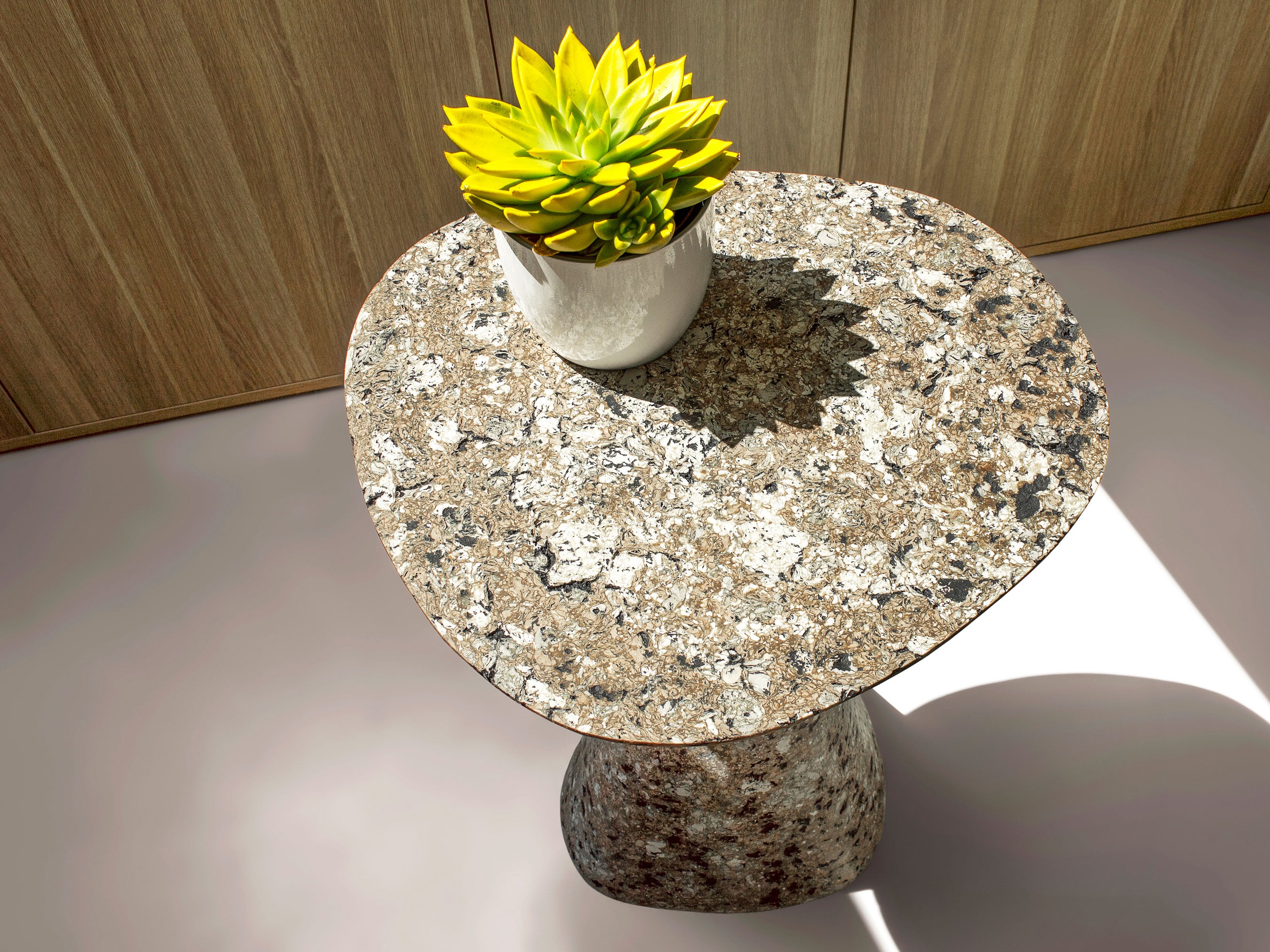 Rankų darbo šoninis staliukas „MOTTLED“ margas