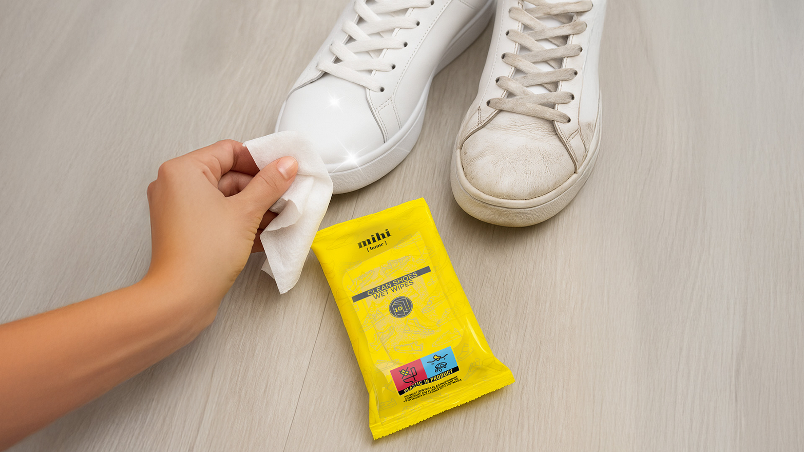 Drėgnos servetėlės švariems batams