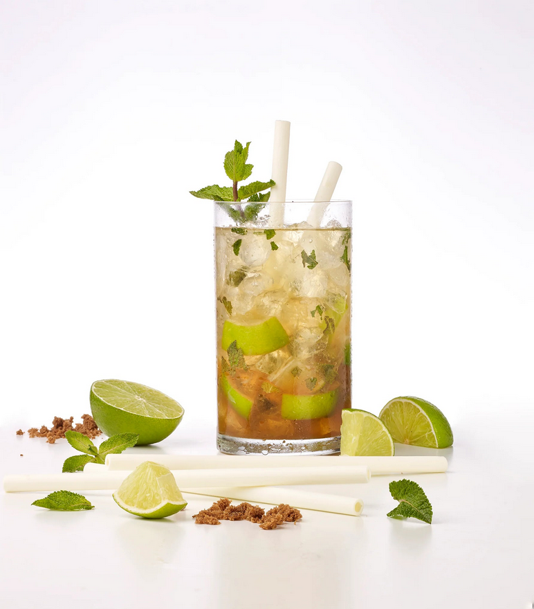 Valgomi šiaudeliai, žaliųjų citrinų skonio (16 vnt.)