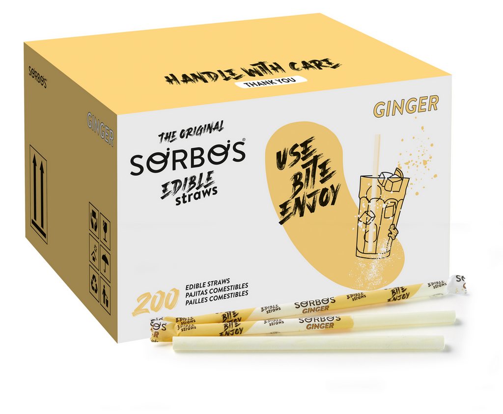 Valgomi šiaudeliai, imbiero skonio (200vnt.)