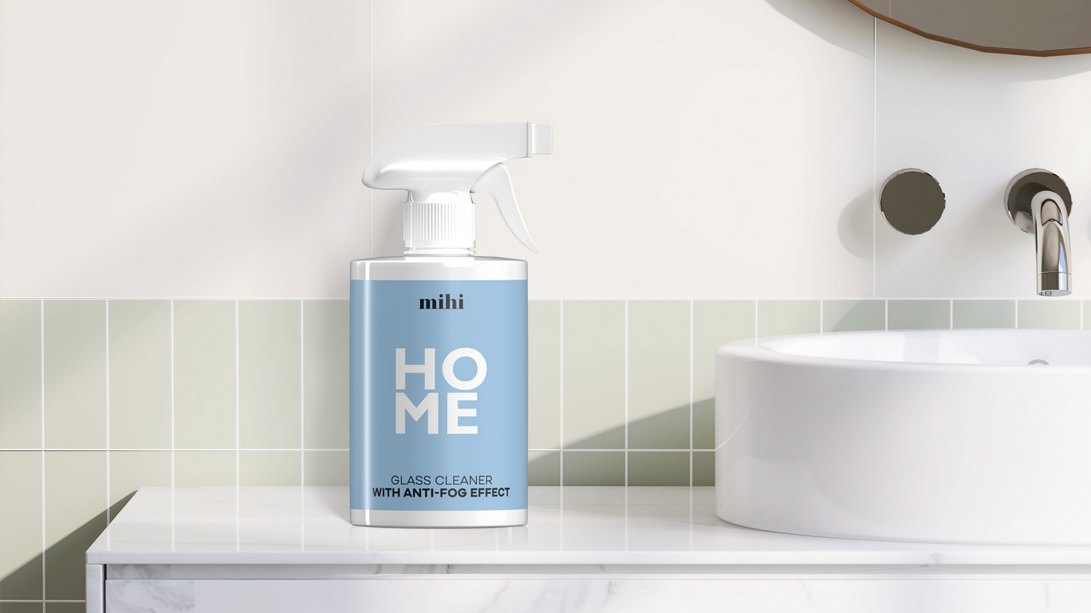 Stiklo valiklis su apsauga nuo rūko