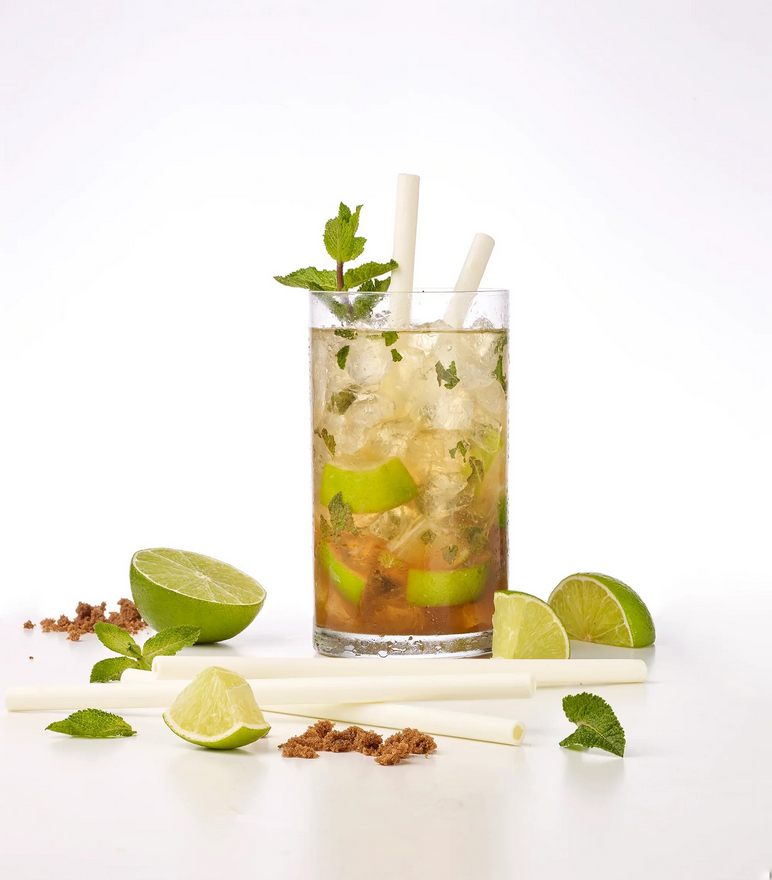 Valgomi šiaudeliai, žaliųjų citrinų skonio (200 vnt.)