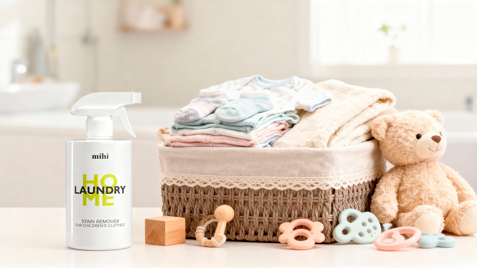 Vaikų drabužių dėmių valiklis