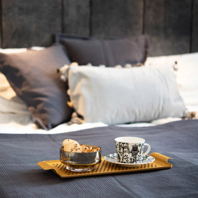 Nedidelis aukso spalvos margas dekoratyvinis dubenėlis