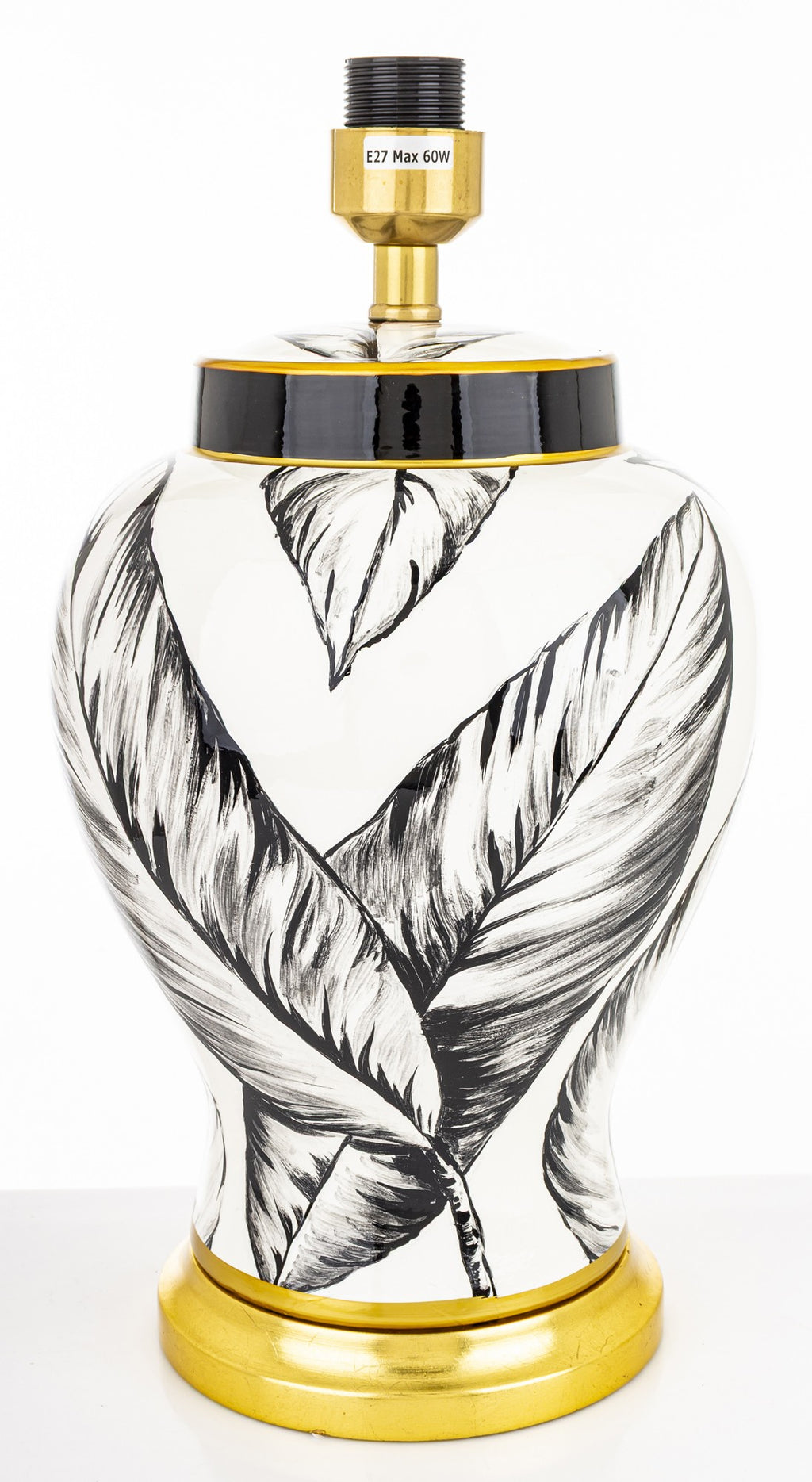 Šviestuvas su baltu gaubtu ir augalų lapų motyvais