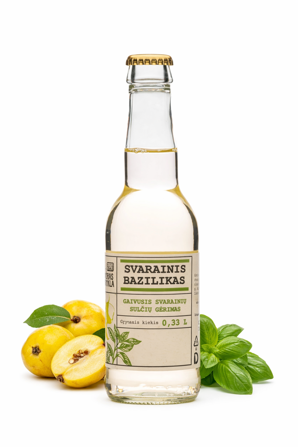 PAKRUOJO DVARO Svarainis bazilikas limonadas 0.33l