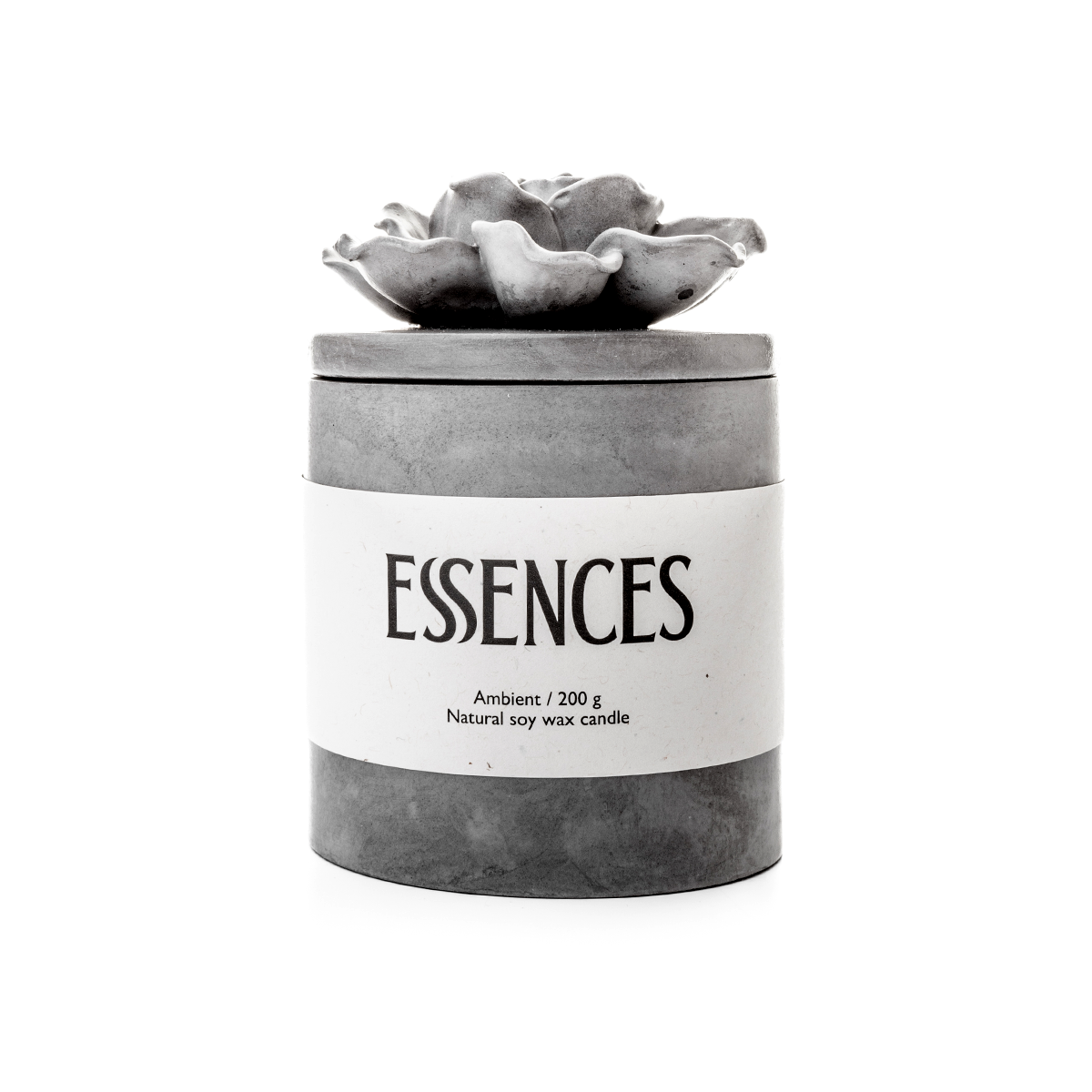 Sojų vaško žvakė Ambient, pilka