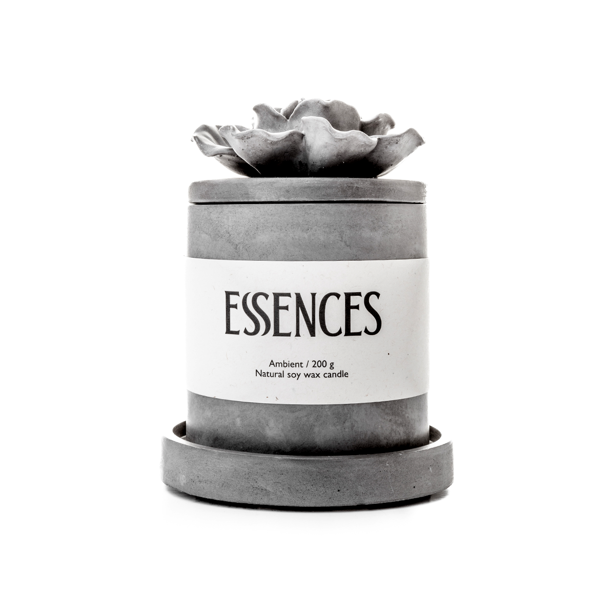 Sojų vaško žvakė Ambient, pilka