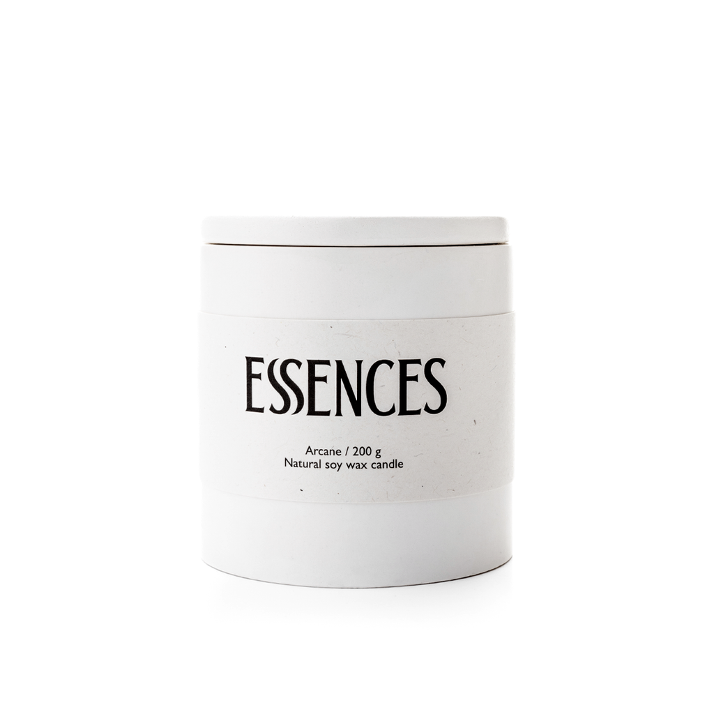 Sojų vaško žvakė Arcane, balta