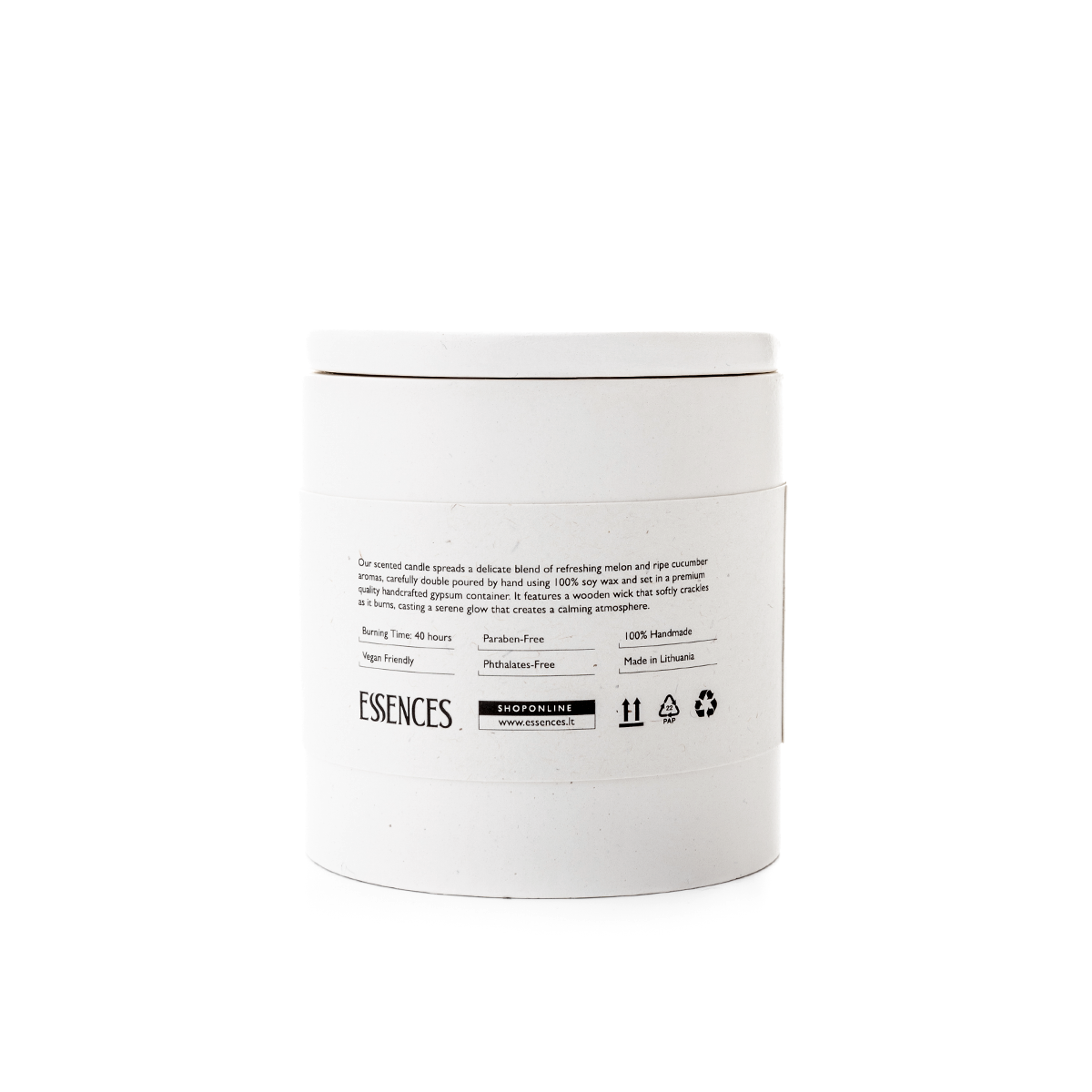 Sojų vaško žvakė Celestial, balta