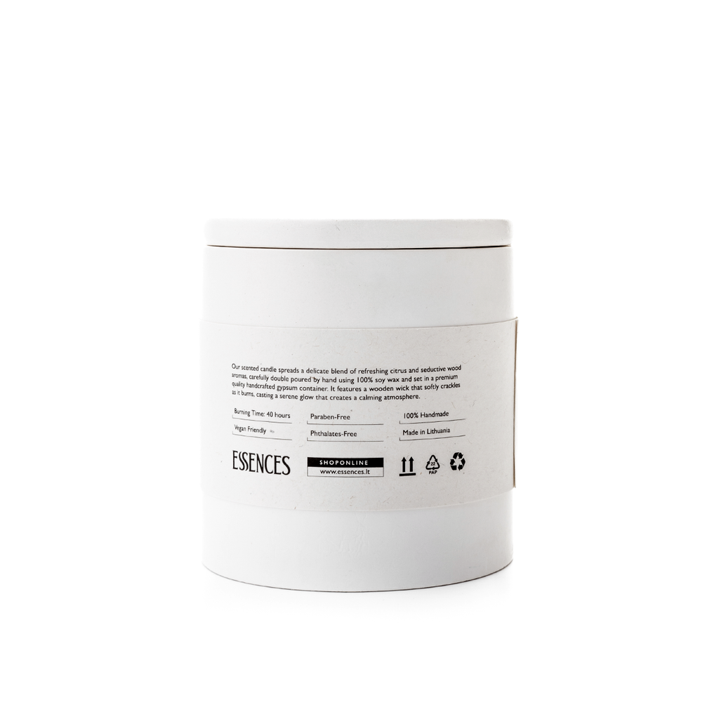 Sojų vaško žvakė Luminous, balta