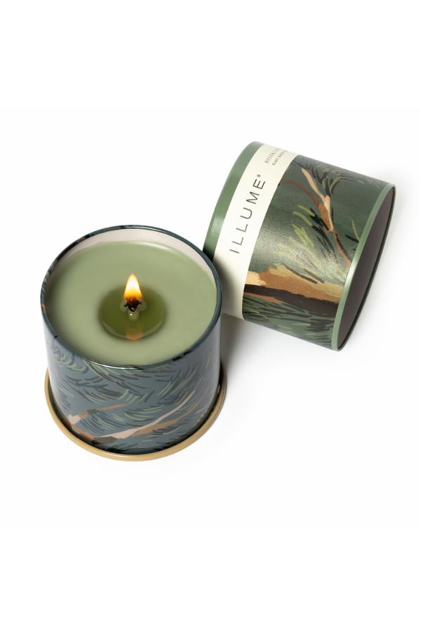 Žvakė metalinėje dėžutėje "Hinoki sage"