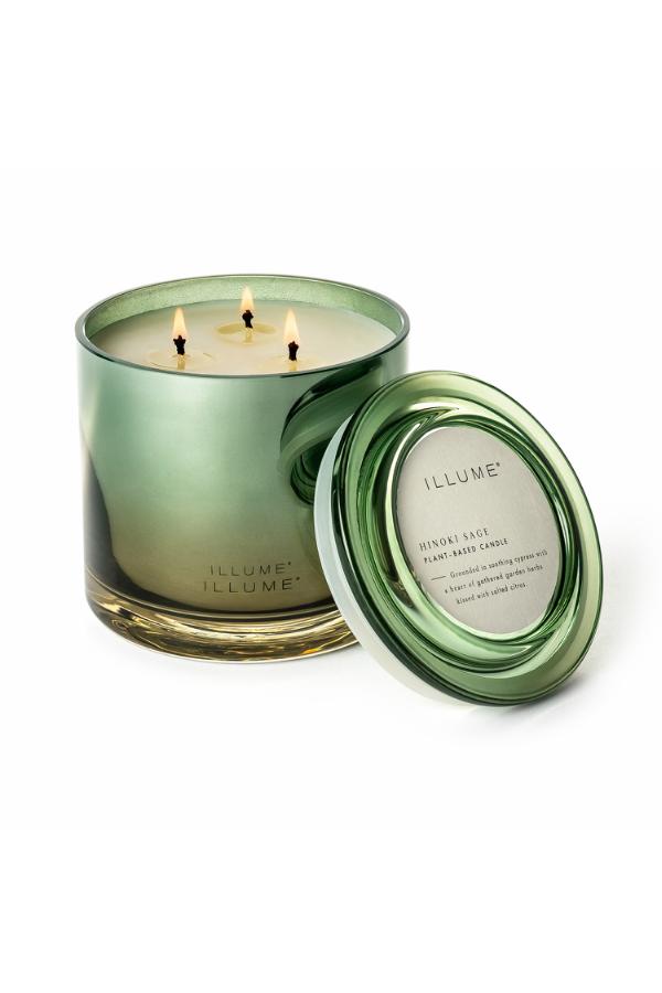 Stiklinė žvakė "Hinoki sage"