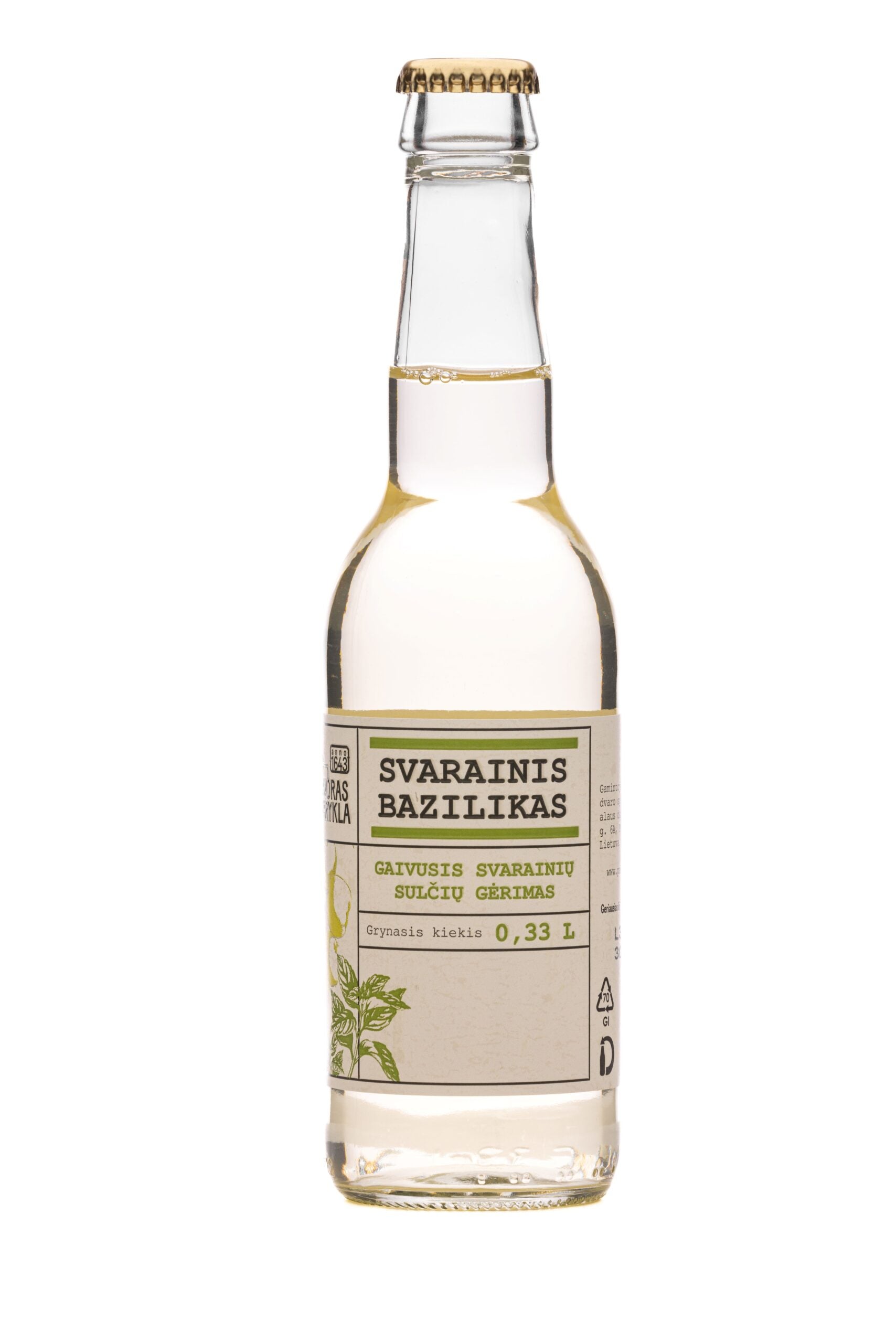PAKRUOJO DVARO Svarainis bazilikas limonadas 0.33l