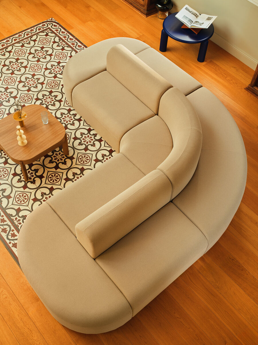 Minimalistinio stiliaus dvipusė sofa (Įvairių spalvų)