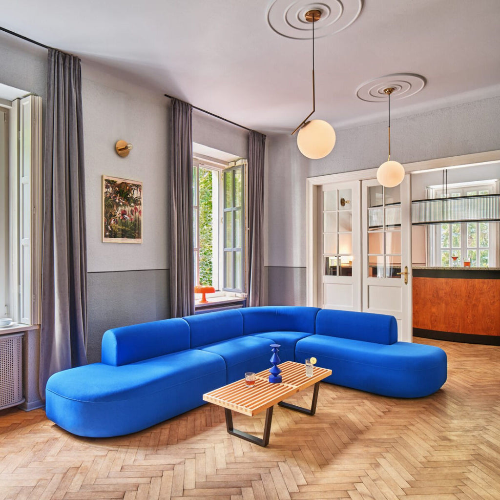 Kampinė sofa (Įvairių audinių ir spalvų)