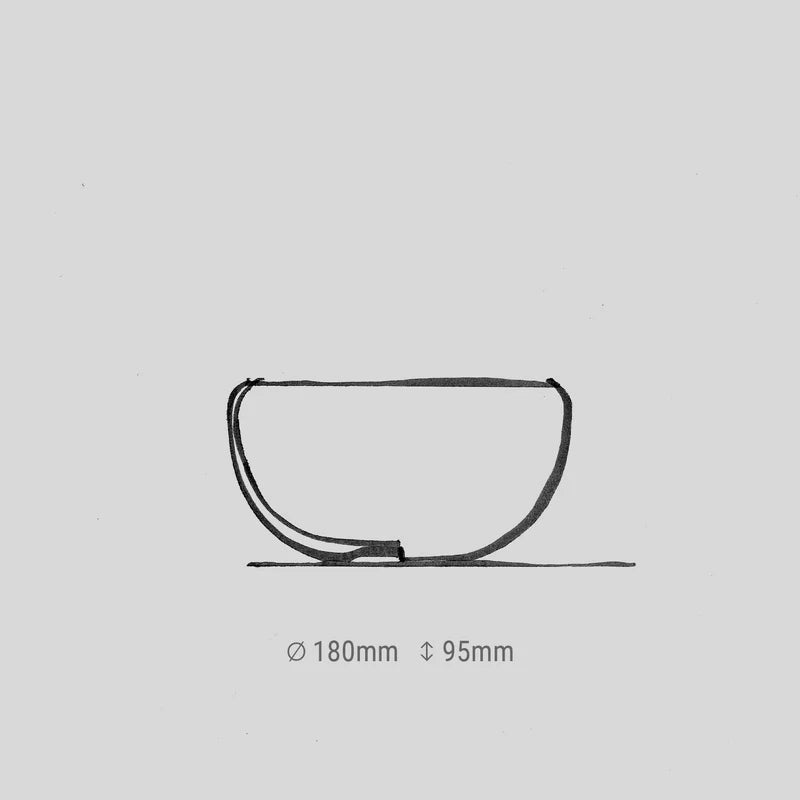 Apvalus mėlynos spalvos dubuo su raštais